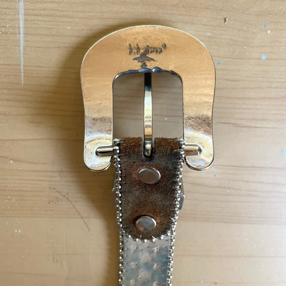 Vintage B.B. Simon Belt RARE Brown Western Cowgirl 36" - Picture 4 of 6
